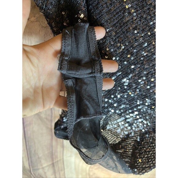 Free People Bodysuit Womens Medium Sequin Spark Party Event Concert 170/96A - Picture 6 of 14